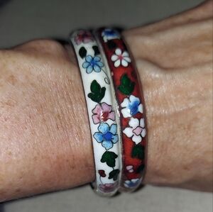 1980s Vintage Gumps Cloisonne Bracelet
